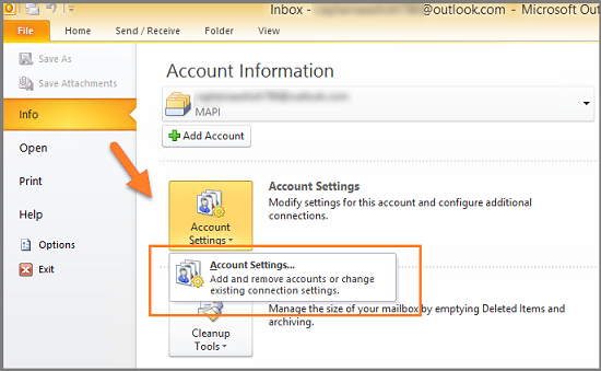 how to delete email from outlook outbox